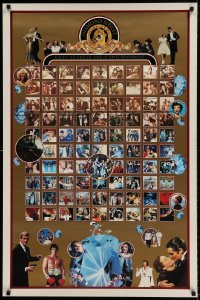 7f274 MGM DIAMOND JUBILEE 1sh 1983 images of all the Metro-Goldwyn-Mayer greats on gold background!
