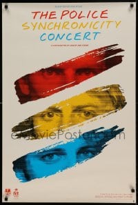 7f930 POLICE: SYNCHRONICITY CONCERT 24x36 video poster 1984 Sting, Andy Summers, Stewart Copeland!