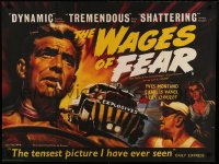 7f998 WAGES OF FEAR 29x39 English REPRO poster 1980s Yves Montand, Henri-Georges Clouzot!