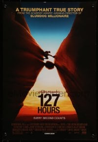 7f953 127 HOURS mini poster 2010 Danny Boyle, James Franco, cool image of climber over rock!