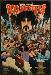 7f585 200 MOTELS 22x33 special 1971 directed by Frank Zappa, rock 'n' roll, wild artwork!