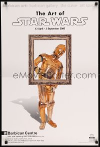 7f040 ART OF STAR WARS 20x30 English museum/art exhibition 2000 image of C-3PO in art frame!