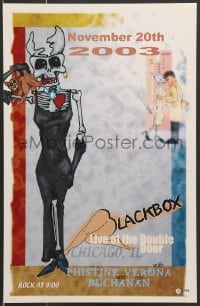 7f494 BLACKBOX 11x17 music poster 2003 Double Door, skeleton art by Anthony Herrera!