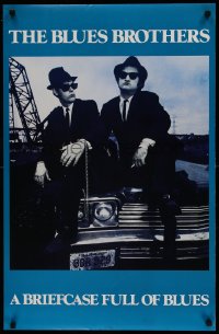 7f498 BLUES BROTHERS 22x34 Canadian music poster 1978 John Belushi & Dan Aykroyd, their debut album!