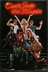 7f611 CAN'T STOP THE MUSIC 23x35 special 1980 great group photo of The Village People!