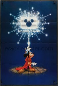 7f452 DISNEY CHANNEL tv poster 1982 image of Sorcerer's Apprentice Mickey and television logo!