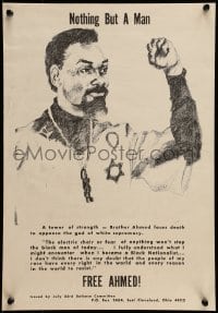 7f649 FREE AHMED 14x20 special poster 1969 Black Nationalist leader charged with killing police!