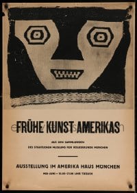 7f543 FRUHE KUNST AMERIKAS 24x34 German museum/art exhibition 1950s great tapestry!