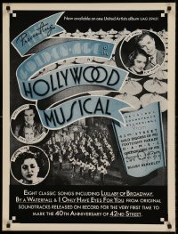 7f507 GOLDEN AGE OF THE HOLLYWOOD MUSICAL 25x33 music poster 1973 James Cagney, Joan Blondell & more