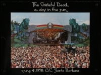 7f508 GRATEFUL DEAD 18x24 music poster 1978 on stage live at UC Santa Barbara, Day in the Sun!