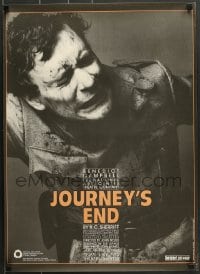 7f430 JOURNEY'S END 20x28 Canadian stage poster 1982 cool image of distressed man!