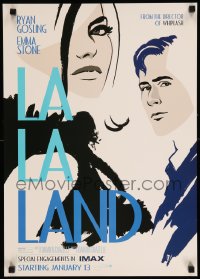 7f678 LA LA LAND 2-sided IMAX 17x24 special 2017 different art of Ryan Gosling & Emma Stone!