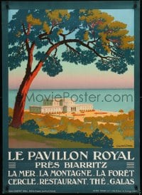 7f234 LE PAVILLON ROYAL 30x41 French travel poster 1920s great Constant Duval art of the hotel!