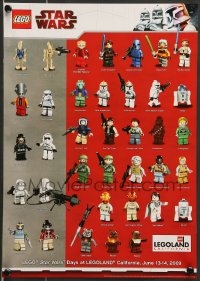 7f031 LEGO STAR WARS 11x16 advertising poster 2009 Disney, George Lucas, image of many figures!