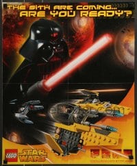 7f032 LEGO STAR WARS 18x22 advertising poster 2005 Darth Vader, lego space battle!