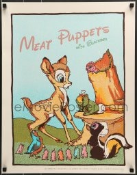 7f329 MEAT PUPPETS signed #45/80 19x24 art print 2015 by Zissou Tasseff Elenkoff, art of 'Bambi'!