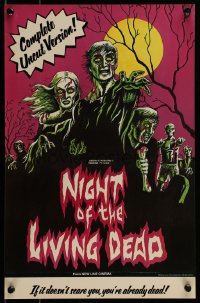 7f705 NIGHT OF THE LIVING DEAD 11x17 special R1978 George Romero zombie classic, New Line!