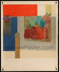 7f335 PIERRE LESIEUR signed #144/155 21x26 art print 1960s by the artist, colorful abstract art!
