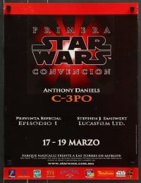 7f164 PRIMERA STAR WARS CONVENCION 2-sided 17x22 Mexican special 2000 Daniels and Steve Sansweet!