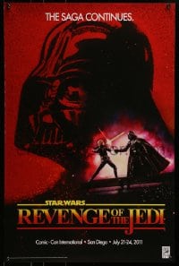 7f168 RETURN OF THE JEDI 2-sided 20x30 special 2011 Revenge of the Jedi, Drew art, Comic Con!