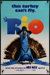 7f976 RIO 2-sided style A mini poster 2011 Anne Hathaway, Jesse Eisenberg, creators of Ice Age!