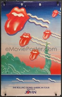 7f524 ROLLING STONES 23x36 music poster 1981 great art, rock 'n' roll!