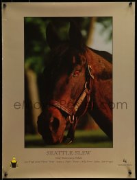 7f722 SEATTLE SLEW 19x25 special 2002 wonderful close-up portrait of the Triple Crown winner!