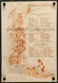 7f440 SPECTACLE DU 11 JANVIER 1876 13x18 Russian stage poster 1970s cool image from 1876 poster!