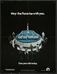 7f177 STAR WARS 2-sided 16x22 special 1998 George Lucas, image from birthday cake one sheet!