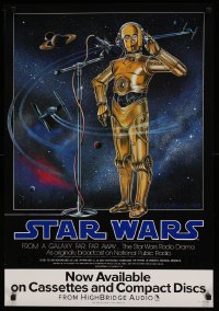 7f027 STAR WARS RADIO DRAMA music poster 1993 cool art of C-3PO by Celia Strain!