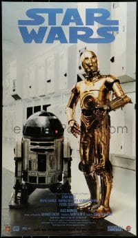 7f187 STAR WARS TRILOGY 3 2-sided 20x35 specials 1996 great images of C-3PO, R2-D2, Ewok & Yoda!
