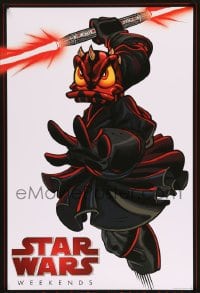 7f195 STAR WARS WEEKENDS 24x36 special 2012 great image of Darth Maul Daffy Duck!
