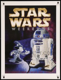 7f190 STAR WARS WEEKENDS 23x32 special 2001 Sorcerer's Apprentice Mickey with R2-D2!