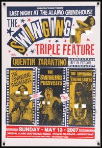 7f392 SWINGING TRIPLE FEATURE 24x35 art print 2007 Alamo Drafthouse, Print Mafia, Tarantino!