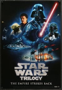 7f075 STAR WARS TRILOGY 27x40 video poster 2004 Darth Vader, The Empire Strikes Back!