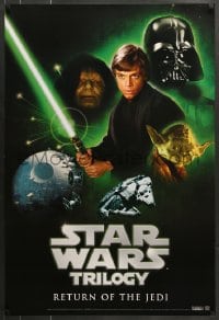 7f077 STAR WARS TRILOGY 27x40 video poster 2004 Vader, Luke, The Emperor, Return of the Jedi!