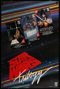 7f080 STAR WARS TRILOGY 26x38 video poster 1988 great one sheet posters!