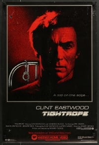7f945 TIGHTROPE 20x30 video poster 1985 Clint Eastwood is a cop on the edge, cool handcuff image!