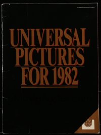 7g020 UNIVERSAL 1982 campaign book 1982 includes great advance ad for E.T., The Thing + more!
