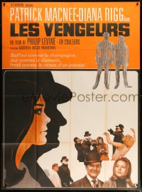 7g729 AVENGERS French 1p 1968 Diana Rigg, Patrick Macnee, cool differrent art by Saukoff!