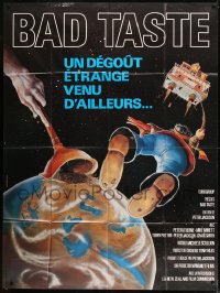 7g732 BAD TASTE French 1p 1988 early Peter Jackson, cool different sci-fi art by Kena-Watorek!