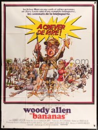 7g733 BANANAS French 1p 1971 great artwork of Woody Allen by E.C. Comics artist Jack Davis!