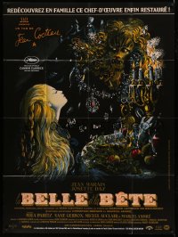 7g843 LA BELLE ET LA BETE French 1p R2013 from Jean Cocteau's classic fairy tale, cool Malcles art!