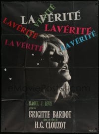 7g850 LA VERITE French 1p 1960 Georges Kerfyser art of sexy Brigitte Bardot, Clouzot, ultra rare!