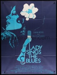 7g855 LADY SINGS THE BLUES French 1p 1973 wonderful art of Diana Ross as singer Billie Holiday