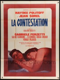 7g862 L'ETA DEL MALESSERE French 1p 1968 close up of Haydee Politoff & Jean Sorel naked in bed!