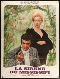 7g889 MISSISSIPPI MERMAID style B French 1p 1970 Francois Truffaut, Belmondo & Catherine Deneuve!
