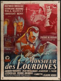 7g891 MONSIEUR DES LOURDINES French 1p 1943 novel by Alphonse de Chateaubriant, cool art, rare!