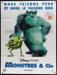 7g893 MONSTERS, INC. French 1p 2002 Disney/Pixar CGI cartoon, great image of Mike & Sully!