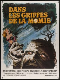7g895 MUMMY'S SHROUD French 1p 1967 Hammer horror, best different monster art by Boris Grinsson!